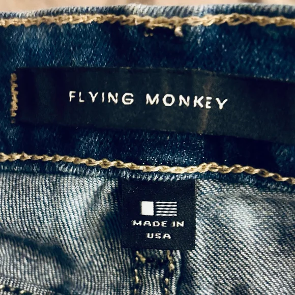Flying Monkey Low Rise Denim Micro Shorts Size 25 - Picture 5 of 6